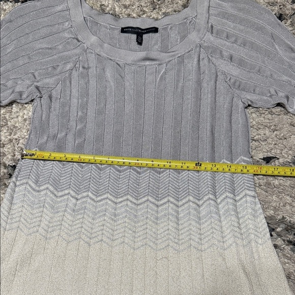White House Black Market Gray and Cream Sweater - Picture 6 of 15